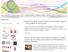 Tablet Screenshot of femininoplural.org.br
